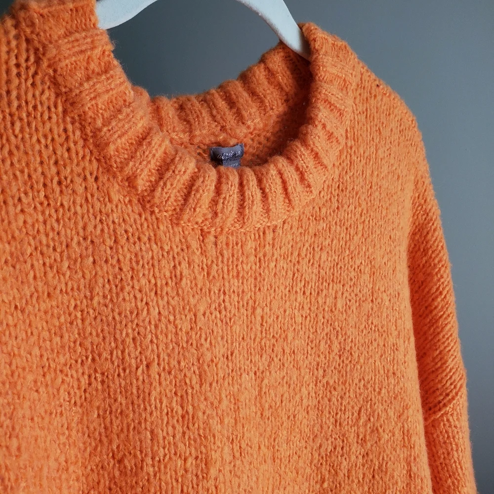 aerie Wool Alpaca Oversized Crewneck Sweater S